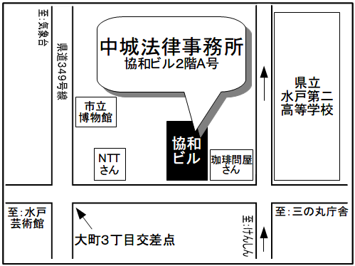 事務所周辺の地図